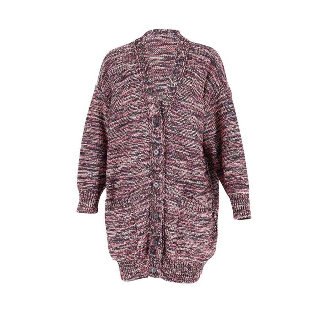 M MISSONI Oversized Metallic Knitted Cardigan in Multicolor Viscose